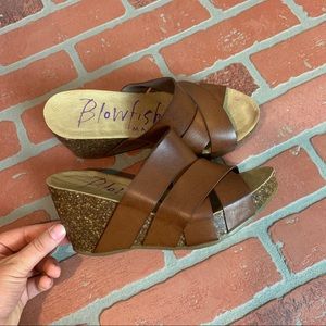 Blowfish Sandals Heels Wedges Slip On Strappy